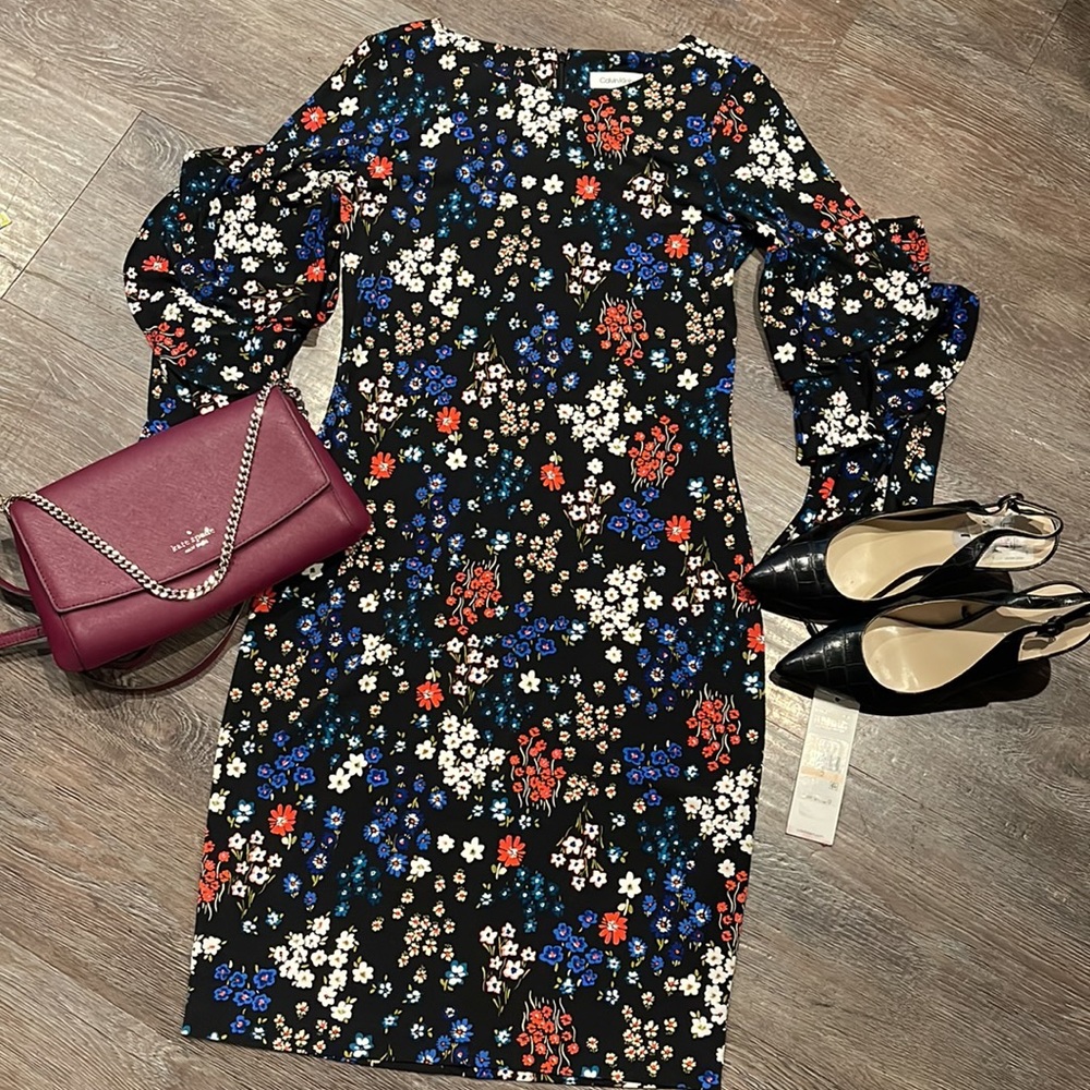 NWT Calvin Klein Floral Dress